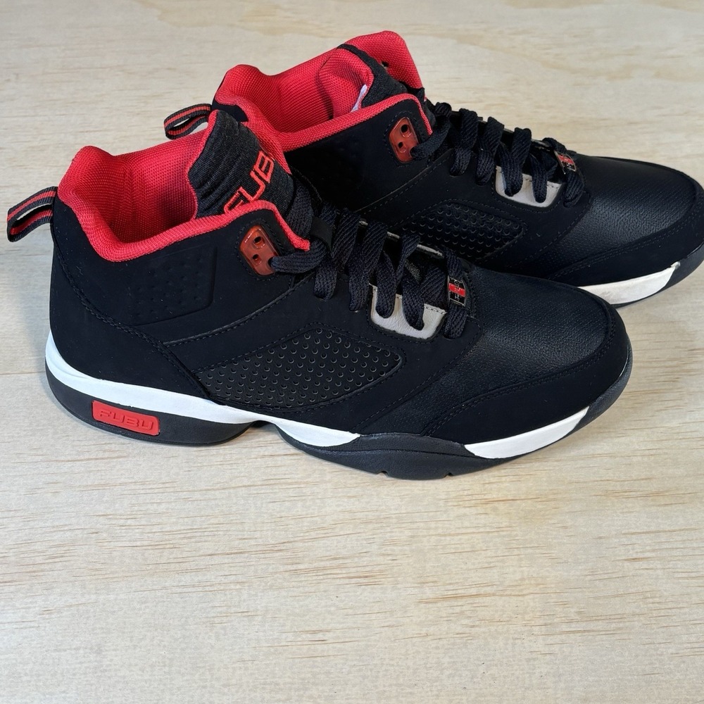 FUBU Mens Zone High-Top Black Red Lace Up Size 8 Basketball Shoes WM36121868
